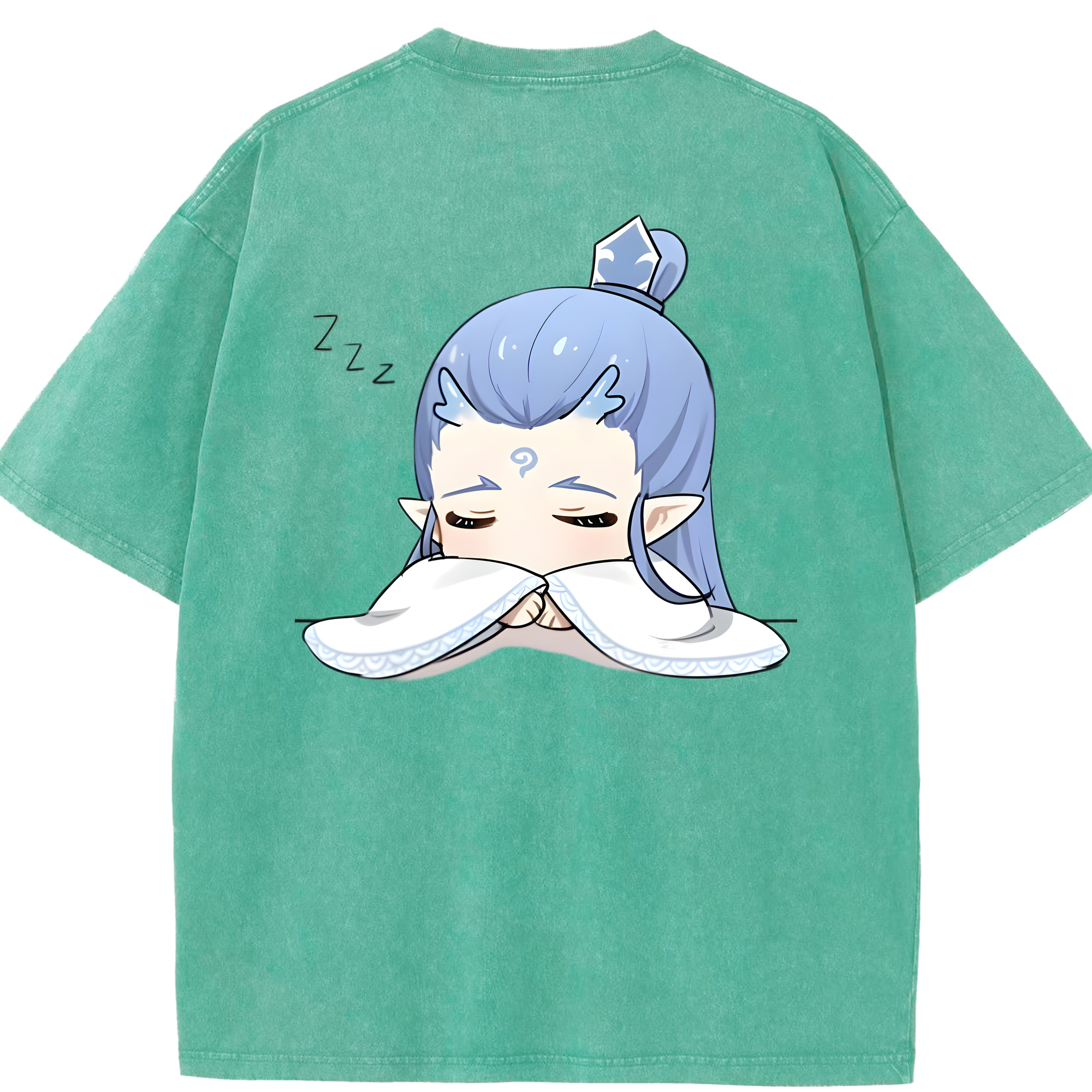 （画像用） Ne Zha 2 ナタ 魔童の大暴れ 綿100% ヴィンテージ風 半袖Tシャツ（背面プリント）